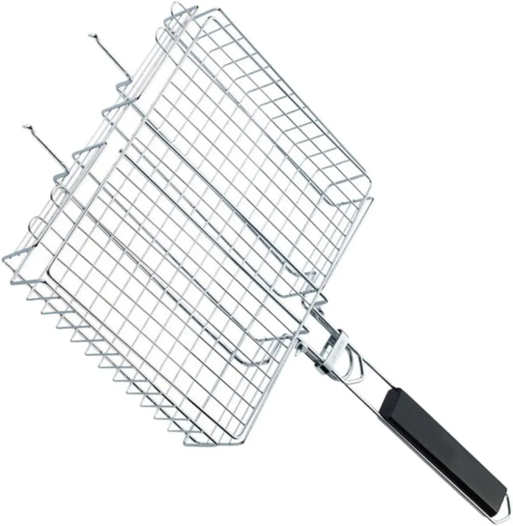 Stainless Steel Outdoor Grill Barbecue Rack Simple Easy to Use Portable Folding Grill for Bbq Picnic Camping