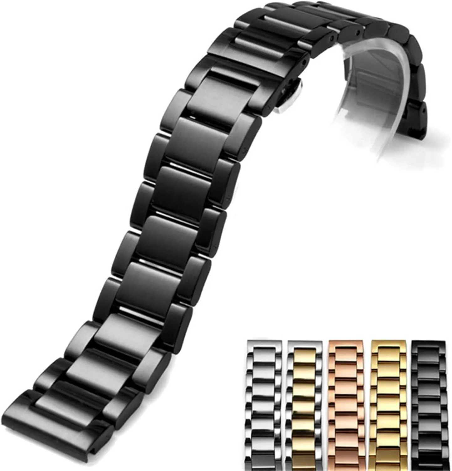 Stainless Steel Piece Watch Band 16 18 20 21 22 23 24 26mm Watch Strap Wrist Bracelet Replacement Watch Strap