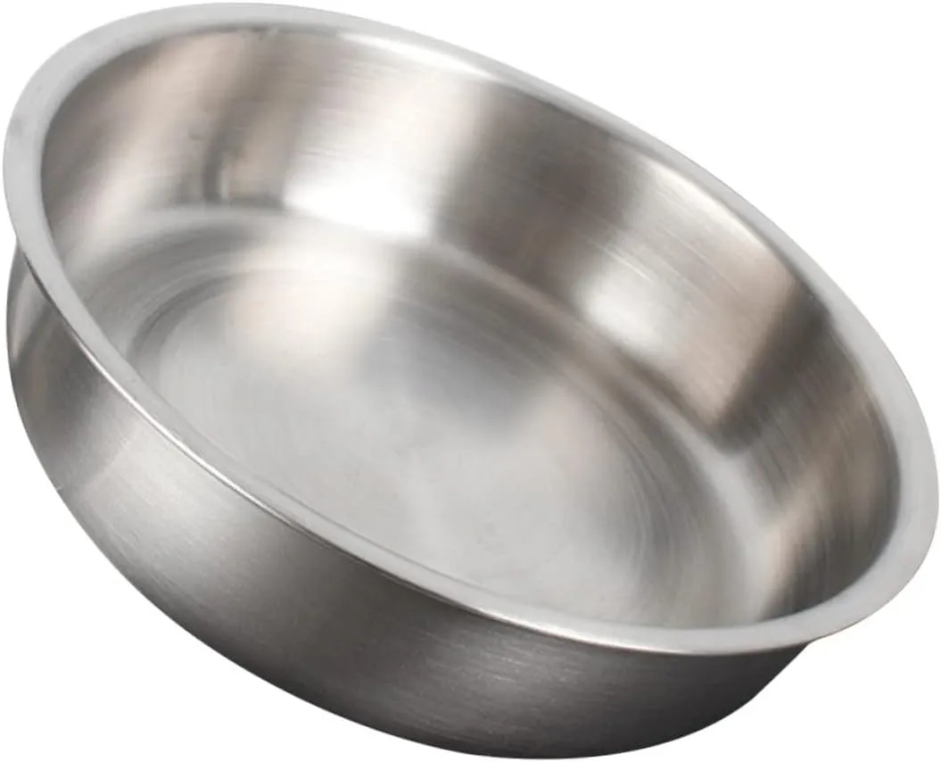 Stainless Steel Round Plate Deep Eating Plate for Food Serving for Camping Picnics Buffets and Kitchen Use Easy to Clean and Maintain Unbreakable Dinnerware