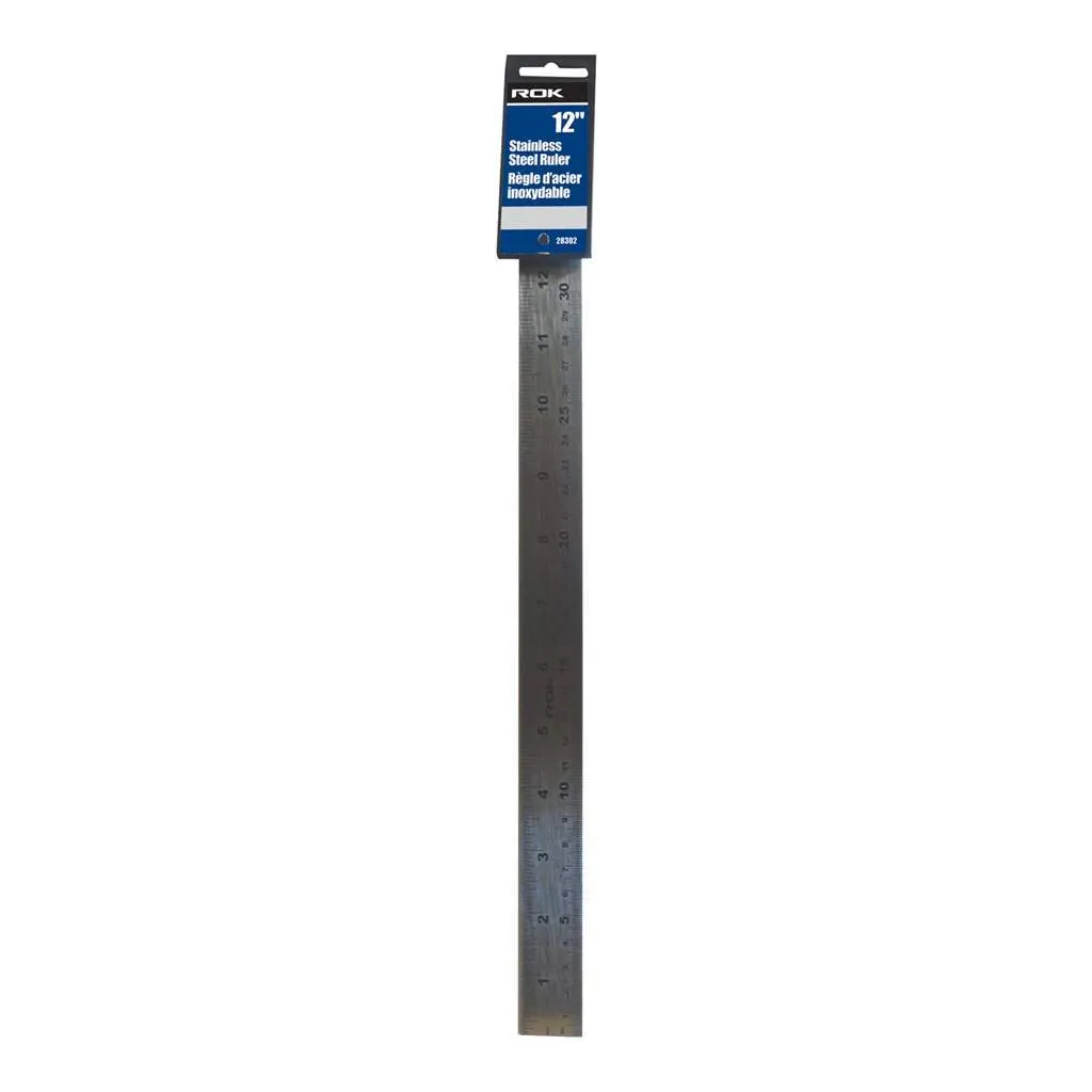 Stainless Steel Ruler 12"