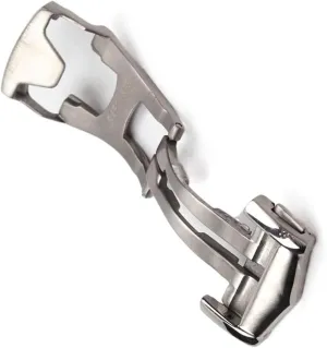 Stainless Steel Solid Fold Watch Buckle Butterfly Deployment Clasp For Omega Double Push Button