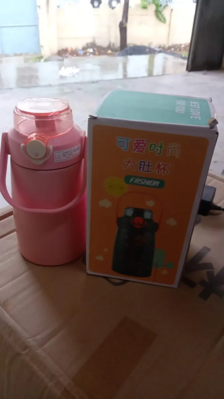 Stainless Steel Vacuum Insulated Water Bottle with Handle & Sticker (700 ML)