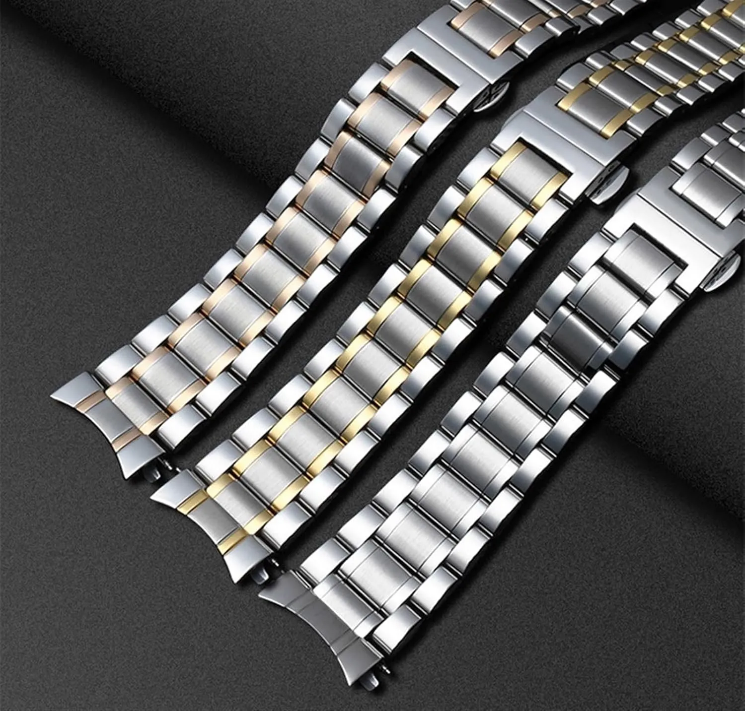 Stainless Steel Watch Band 16 18 20 22 24mm Universal Watch Strap