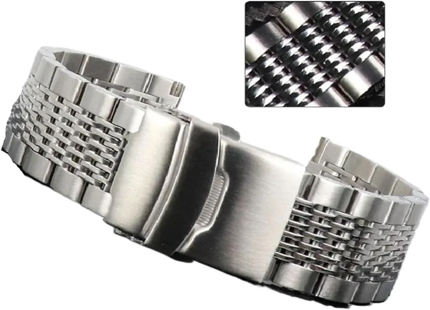 Stainless Steel Watch Band 20mm 22mm 24mm for Smart Watch Quartz Watch Universal Metal Watch Band Unisex Quick Change Watch Accessories