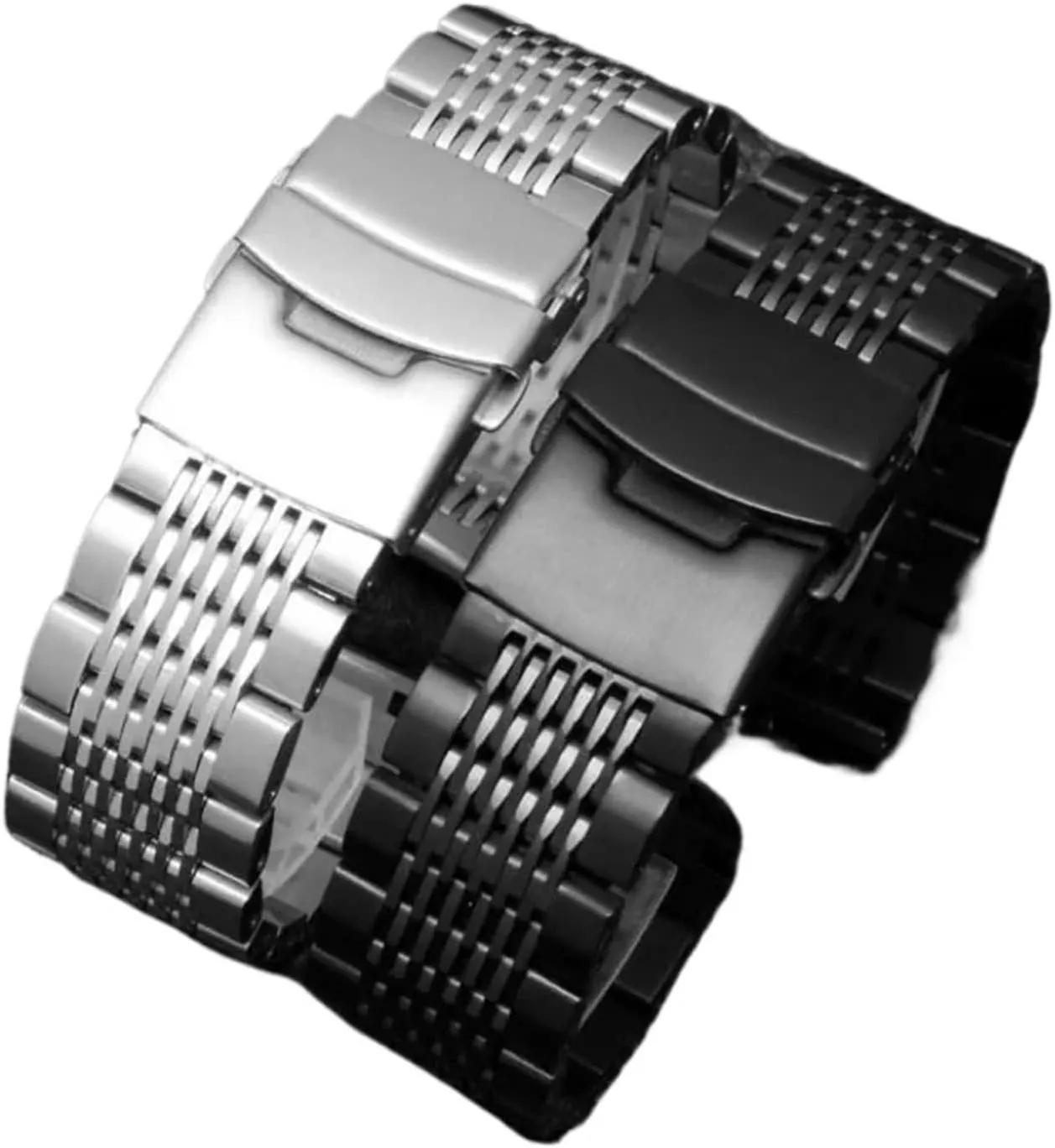 Stainless Steel Watch Band 20mm 22mm 24mm for Smart Watch Quartz Watch Universal Metal Watch Band Unisex Quick Change Watch Accessories