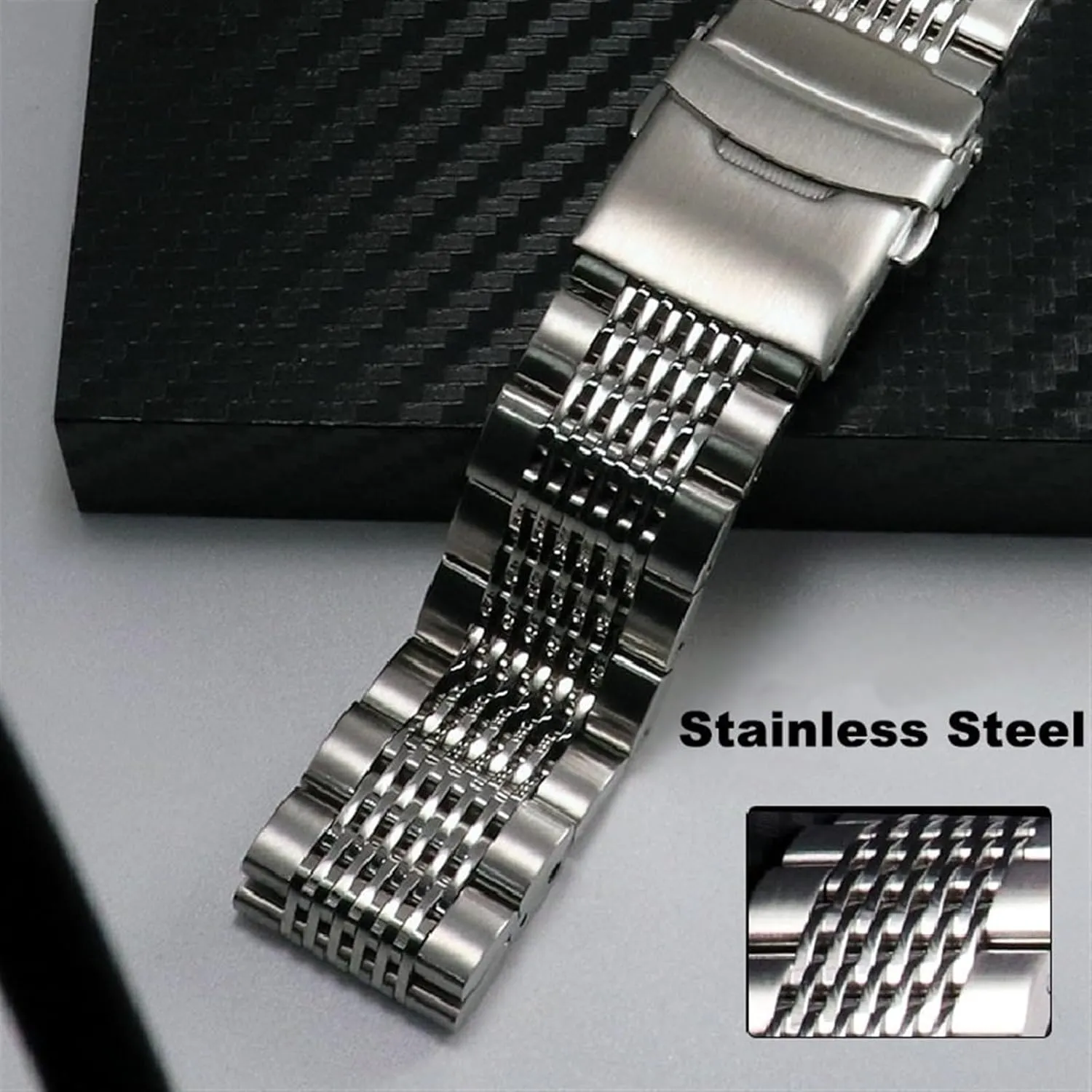 Stainless Steel Watch Band 20mm 22mm 24mm for Smart Watch Quartz Watch Universal Metal Watch Band Unisex Quick Change Watch Accessories
