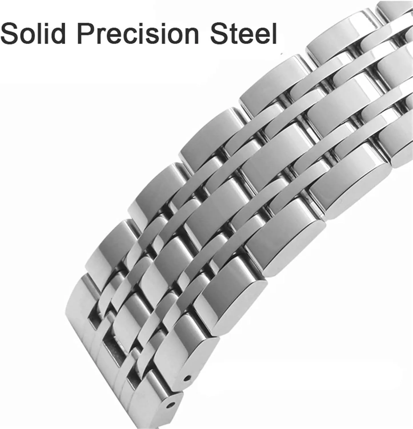 Stainless Steel Watch Strap 18mm 20mm 22mm Butterfly Buckle Metal Universal Watchband Accessories