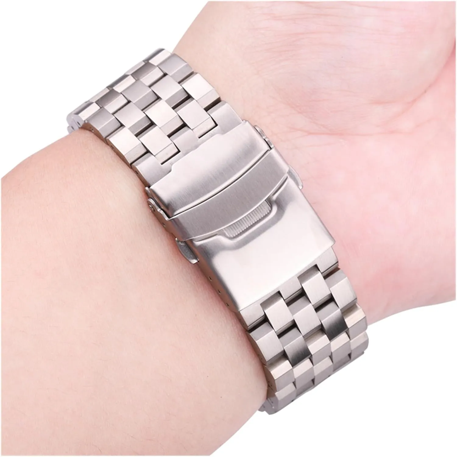 Stainless Steel Watch Strap Bracelet 18mm 20mm 22mm 24mm Women Men Solid Metal Brushed Watchband Compatible With Gear S3 Band Accessories