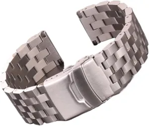 Stainless Steel Watch Strap Bracelet 18mm 20mm 22mm 24mm Women Men Solid Metal Brushed Watchband Compatible With Gear S3 Band Accessories