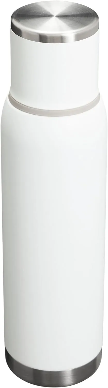 Stanley Adventure-to-Go Vacuum Bottle 1.4 qt | Wide Mouth with Leakproof Cup Lid | Keep Drinks Hot or Cold | Packable for Travel | Insulated Stainless Steel Thermos | BPA-Free | Frost