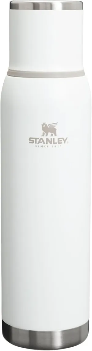 Stanley Adventure-to-Go Vacuum Bottle 1.4 qt | Wide Mouth with Leakproof Cup Lid | Keep Drinks Hot or Cold | Packable for Travel | Insulated Stainless Steel Thermos | BPA-Free | Frost