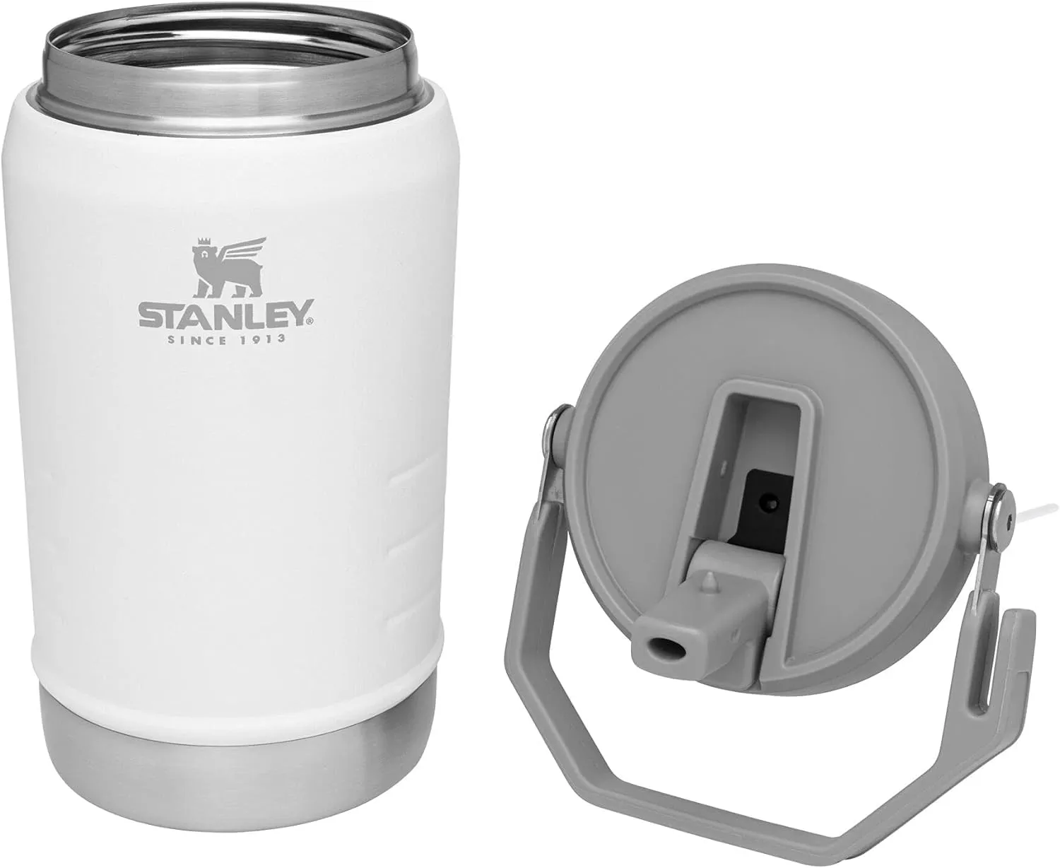 Stanley IceFlow Flip Straw Jug with Handle 40 oz| Twist On Lid and Flip Up Straw | Leak Resistant for Travel and Sports | Insulated Stainless Steel | BPA-Free | Polar