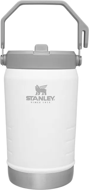 Stanley IceFlow Flip Straw Jug with Handle 40 oz| Twist On Lid and Flip Up Straw | Leak Resistant for Travel and Sports | Insulated Stainless Steel | BPA-Free | Polar