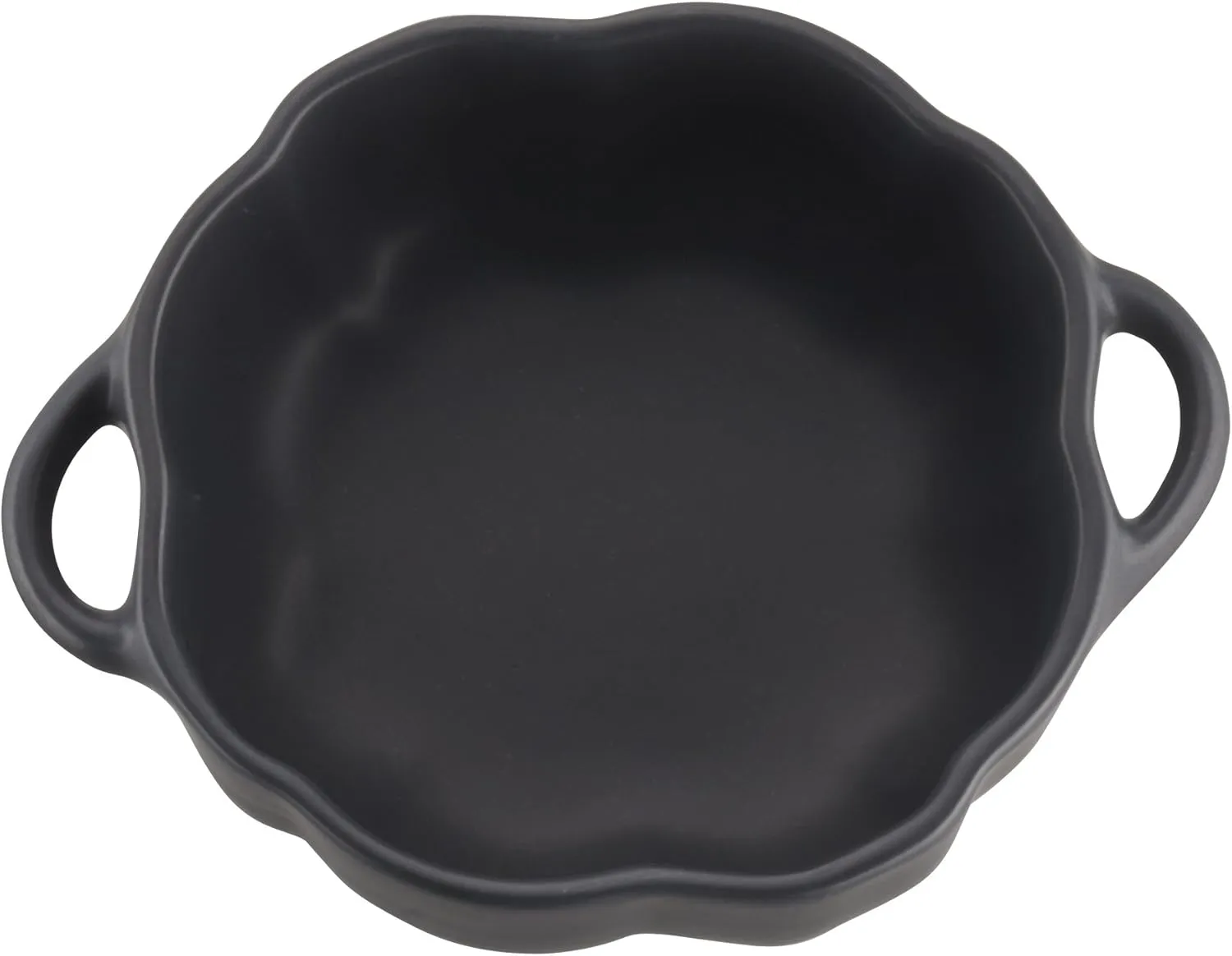 STAUB 0.5-qt Petite Ceramic Pumpkin, Oven & Stove Safe up to 572°F, Baking Dish, Candy Dish, Matte Black