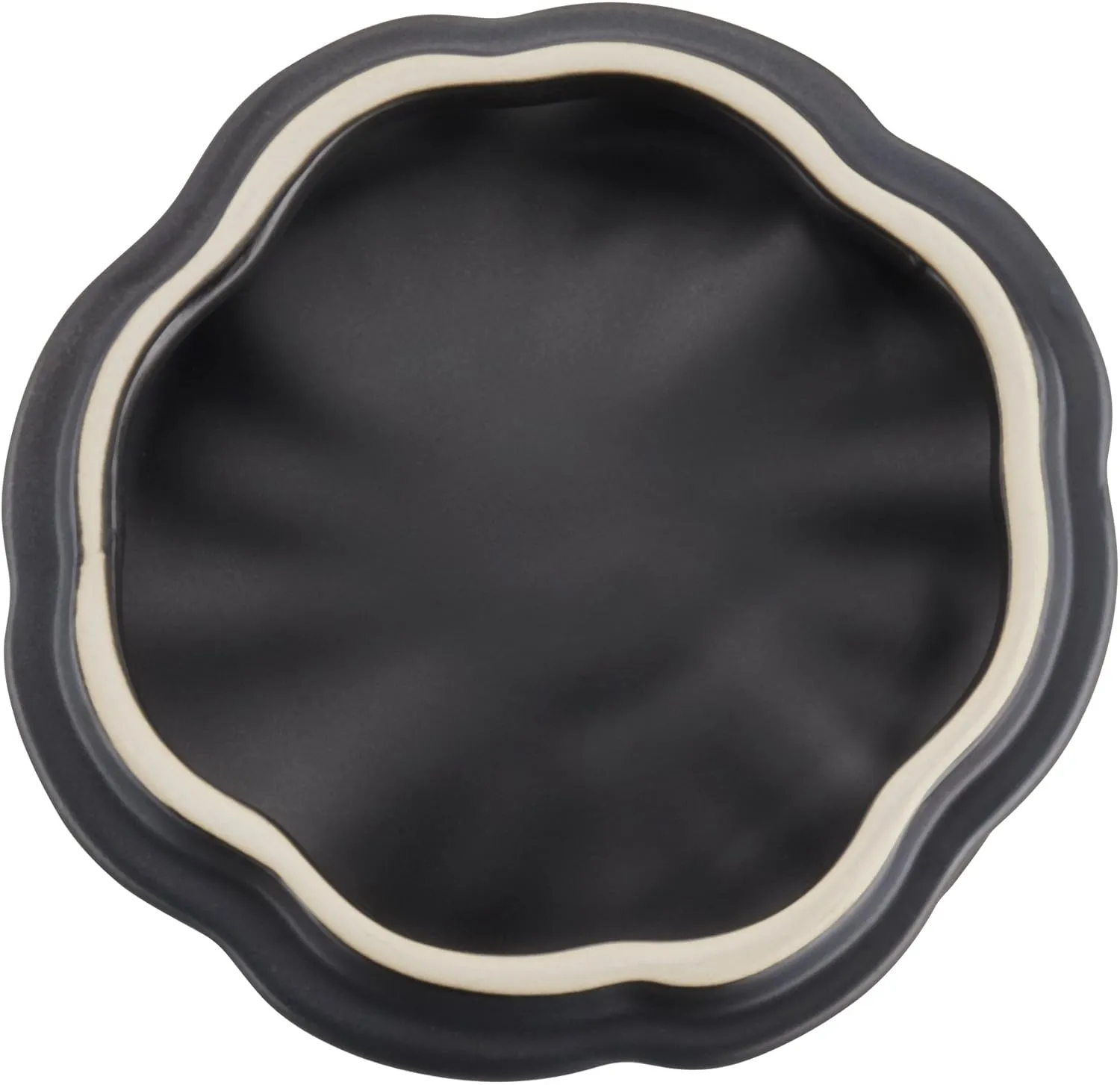 STAUB 0.5-qt Petite Ceramic Pumpkin, Oven & Stove Safe up to 572°F, Baking Dish, Candy Dish, Matte Black