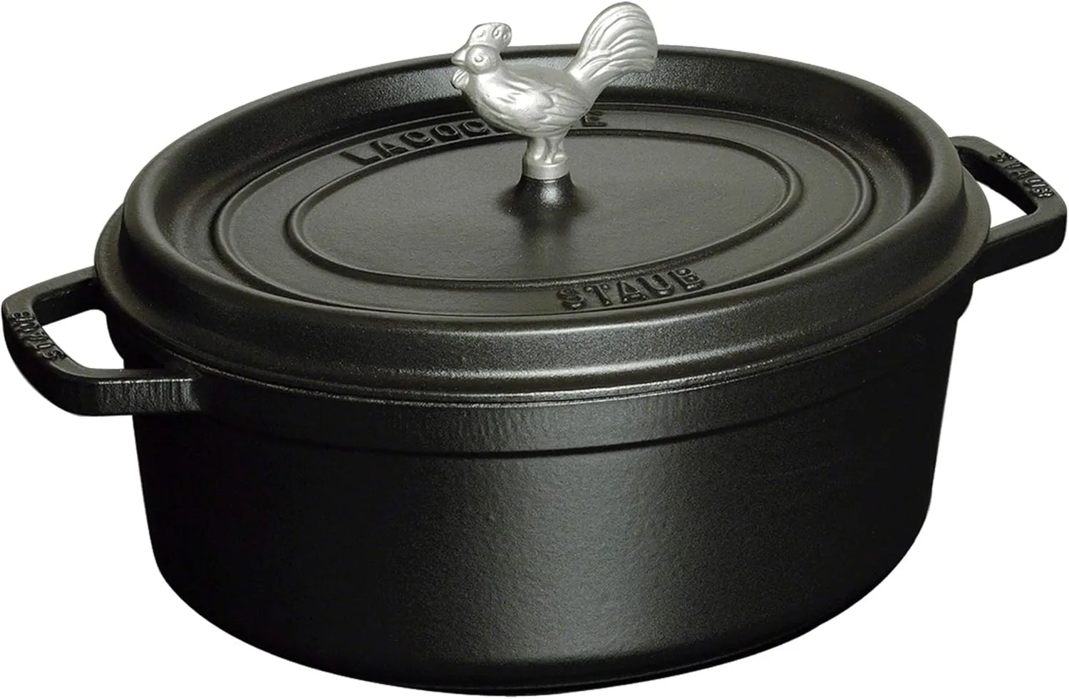 Staub 1123123 Coq Au Vin 5.75 qt. Cocotte in Black Matte