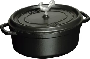 Staub 1123123 Coq Au Vin 5.75 qt. Cocotte in Black Matte
