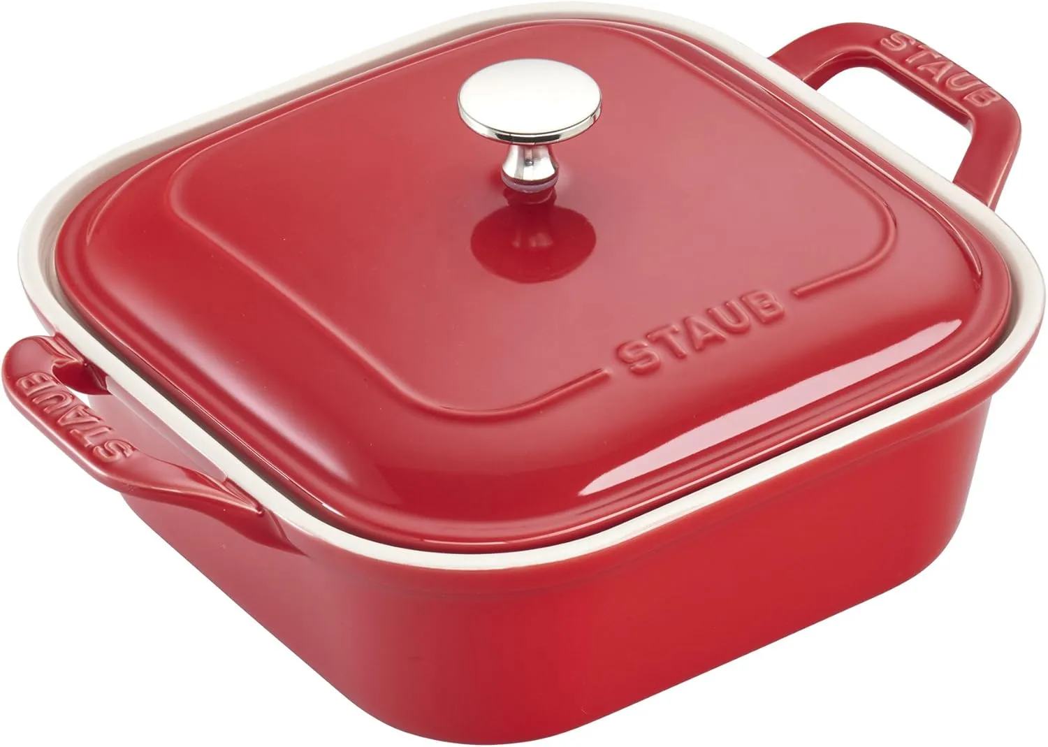 STAUB - 40508-636 STAUB Ceramics Square Covered Baking Dish, 9x9-inch, Cherry