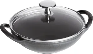 STAUB Baby Wok, 0.5-Qt, Graphite Gray