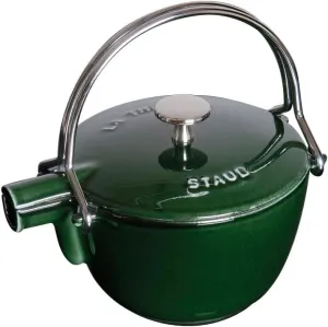 Staub Cast Iron 1-qt Round Tea Kettle - Basil, Made in France
