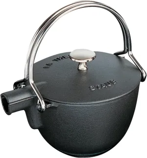 Staub Cast Iron 1-qt Round Tea Kettle - Matte Black, Made in France