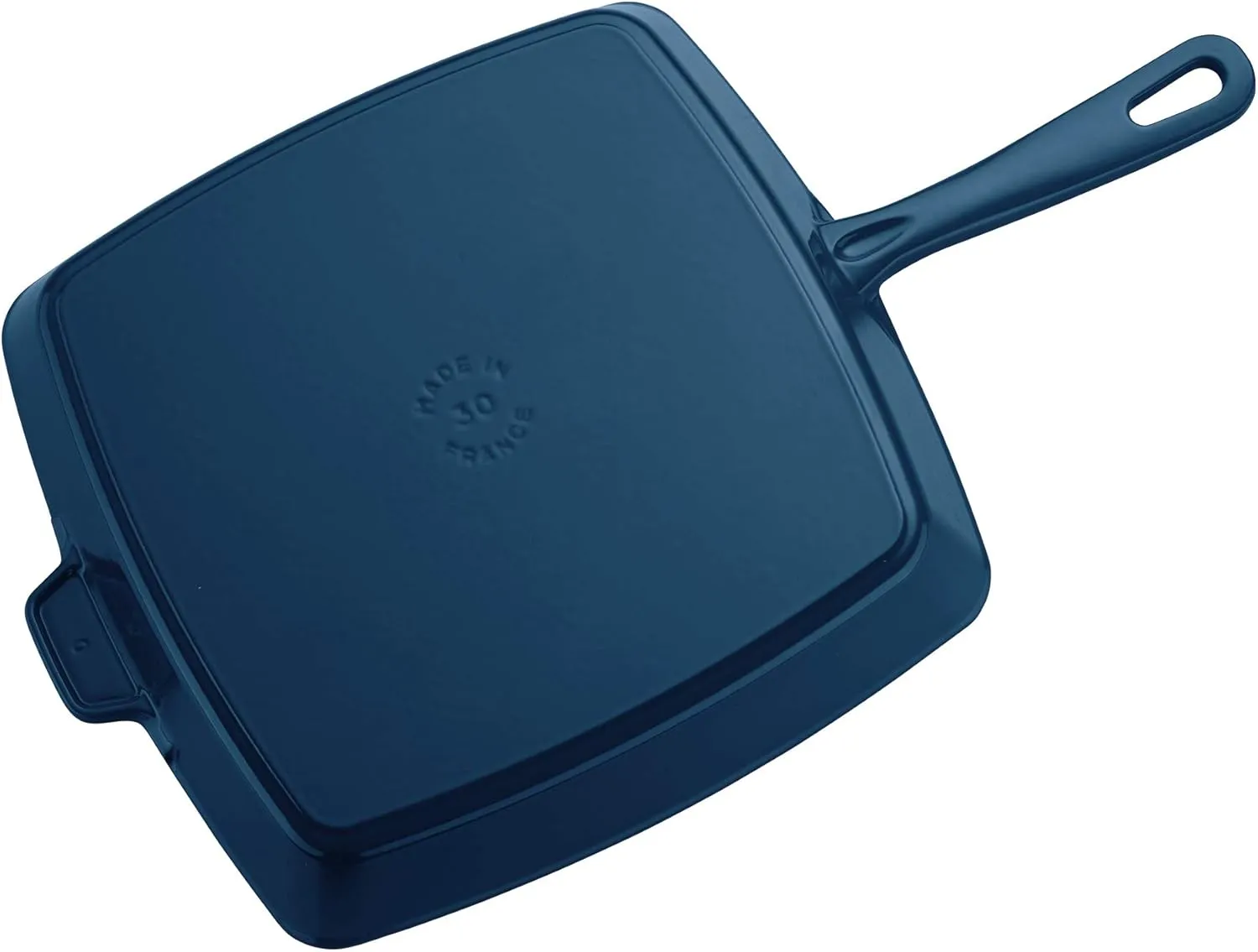 Staub Cast Iron 12-inch Square Grill Pan - Dark Blue, Made in France