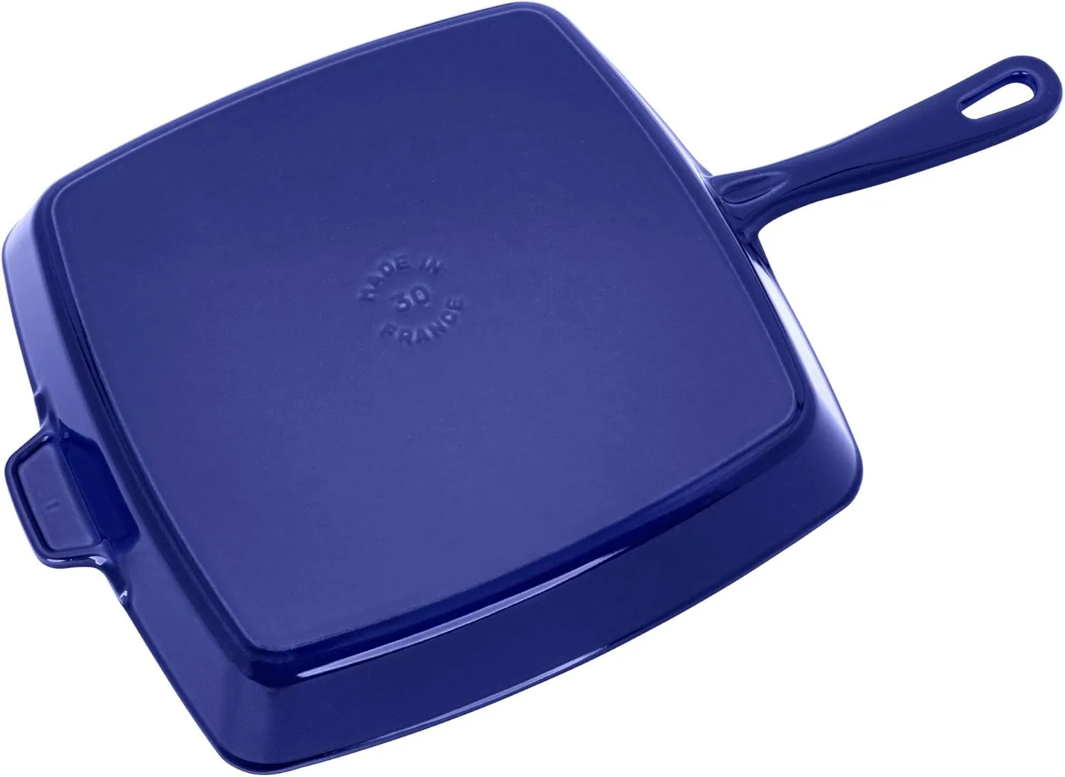 Staub Cast Iron 12-inch Square Grill Pan - Dark Blue, Made in France