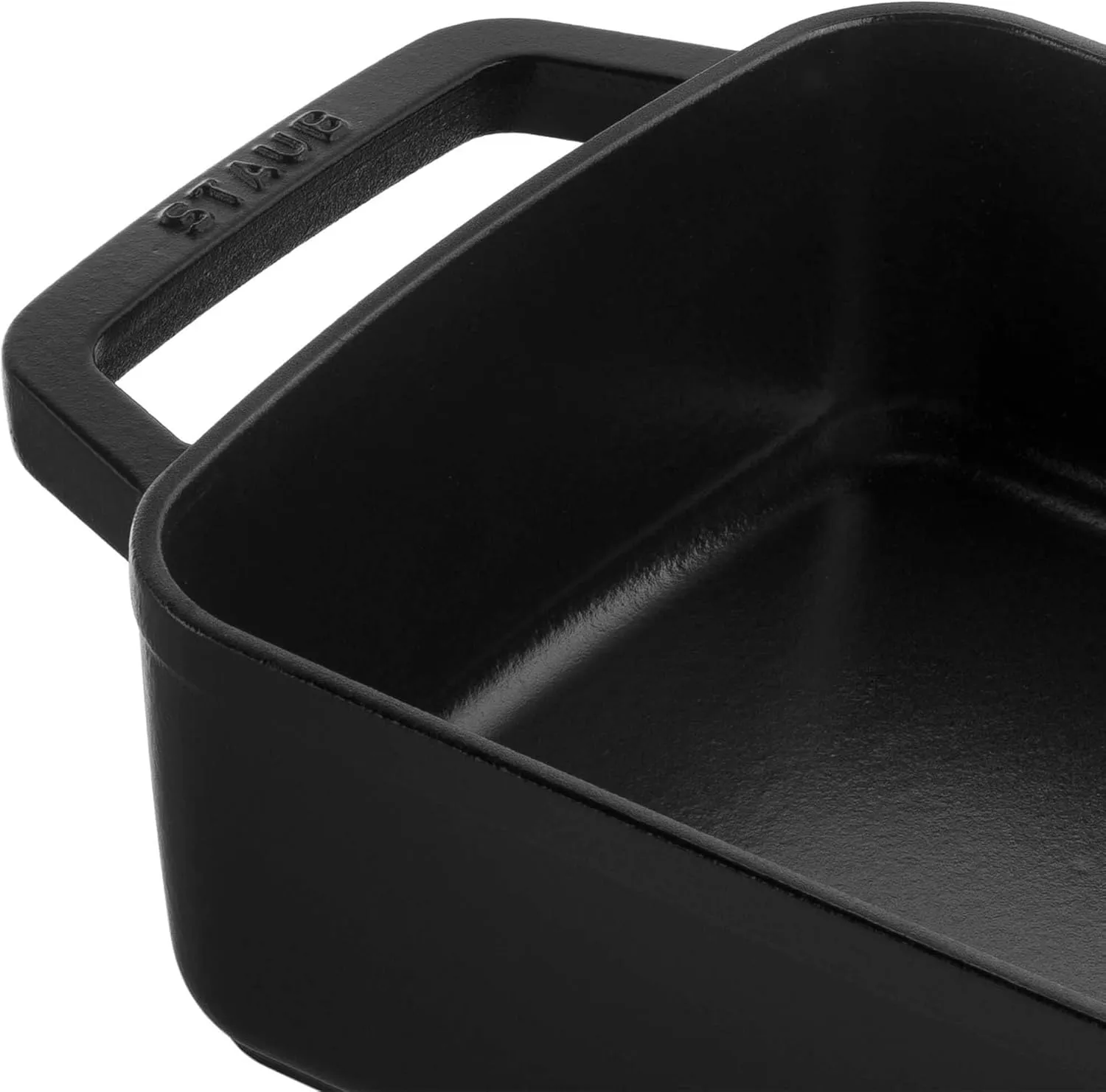 Staub Cast Iron 12-inch x 8-inch Roasting Pan - Matte Black, Made in France