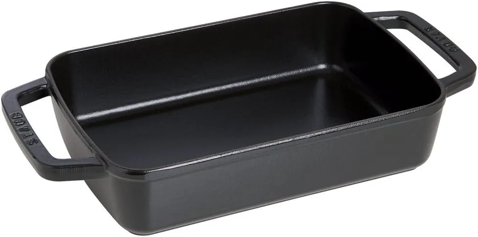 Staub Cast Iron 15-inch x 10-inch Roasting Pan - Matte Black, Made in France