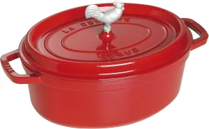 Staub Cast Iron 5.75-qt Coq au Vin Cocotte - Cherry, Made in France