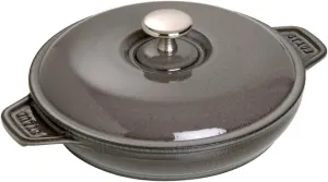 Staub Cast Iron 7.9-inch Round Covered Baking Dish - Graphite Grey, Made in France