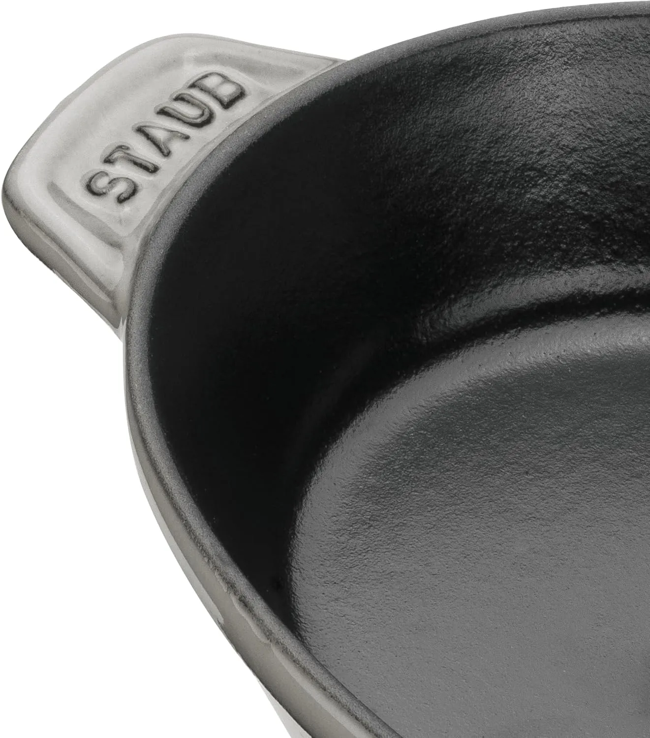 Staub Cast Iron 9-inch x 6.6-inch Oval Covered Baking Dish - Graphite Grey, Made in France
