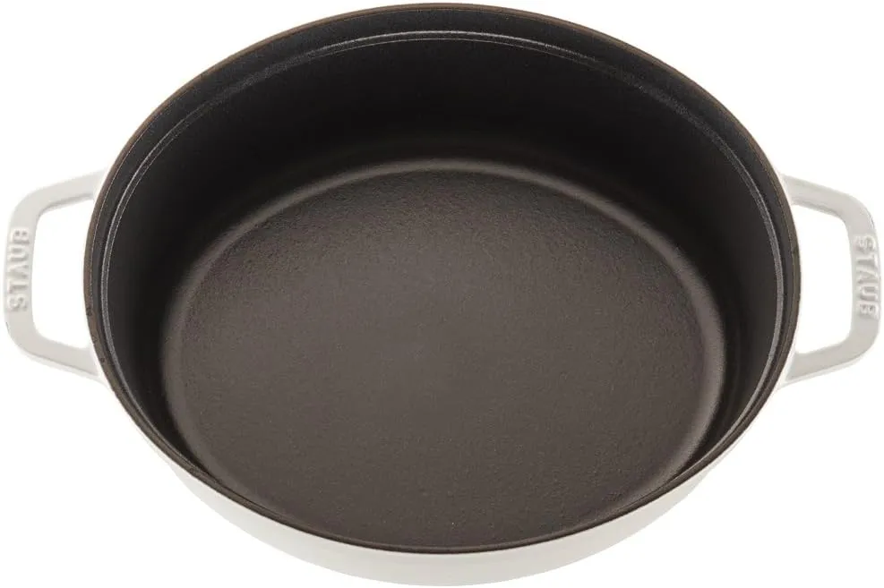 STAUB Cast Iron Dutch Oven 5.75-qt Coq au Vin Cocotte, Made in France, Serves 5-6, White