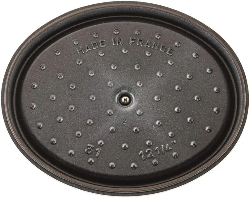 STAUB Cast Iron Dutch Oven 5.75-qt Coq au Vin Cocotte, Made in France, Serves 5-6, White