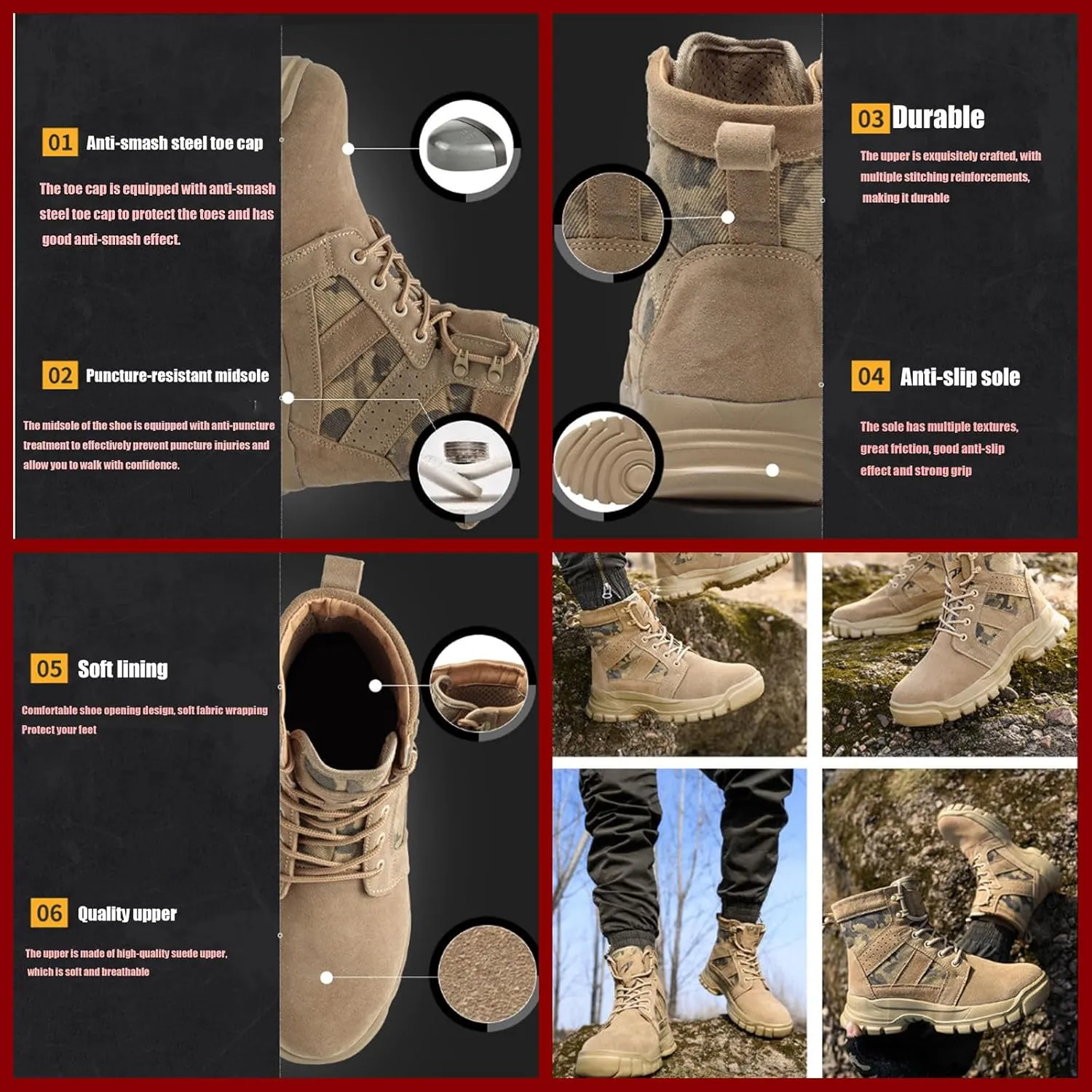 Steel Toe Indestructible Shoes Men Women Lightweight Puncture Resistant Safety Work Shoes Sneakers for Construction Working Breathable