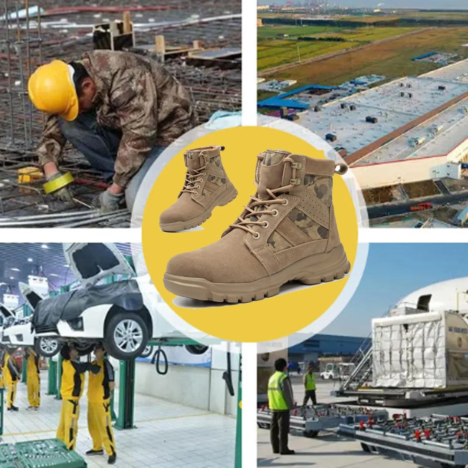 Steel Toe Indestructible Shoes Men Women Lightweight Puncture Resistant Safety Work Shoes Sneakers for Construction Working Breathable
