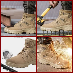 Steel Toe Indestructible Shoes Men Women Lightweight Puncture Resistant Safety Work Shoes Sneakers for Construction Working Breathable