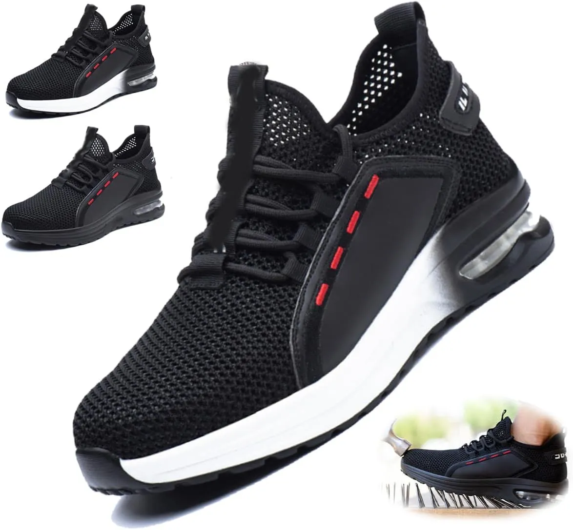 Steel Toe Indestructible Shoes Men Women Lightweight Puncture Resistant Safety Work Shoes Sneakers for Construction Working Breathable