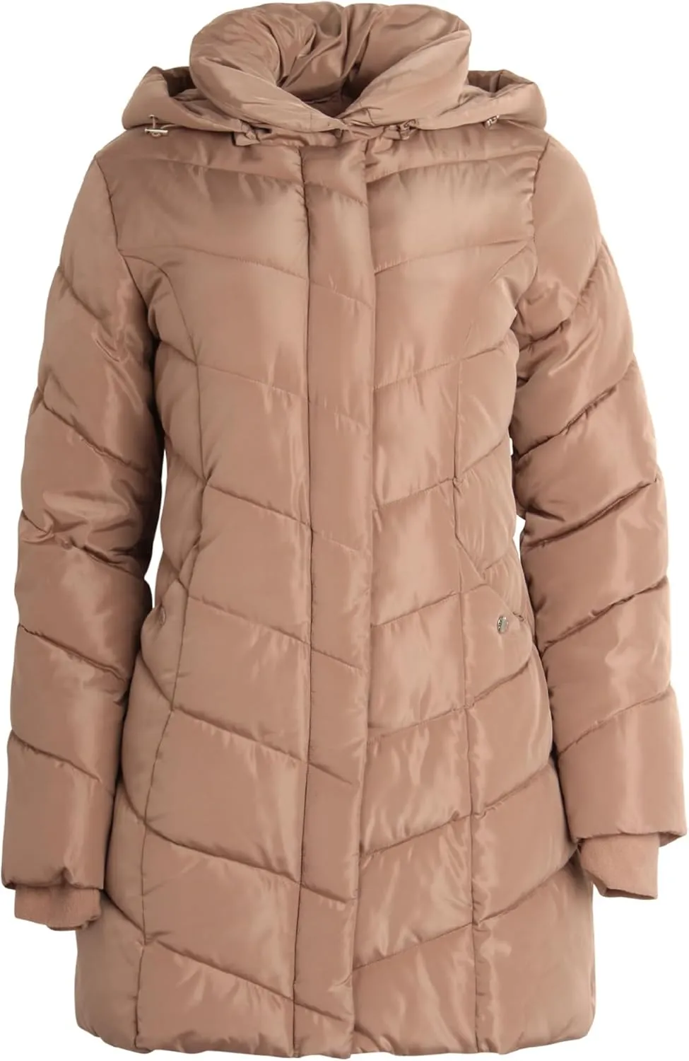 Steve Madden Women's Insulated Quilted Puffer Parka Winter Coat with Hood (S-XL)