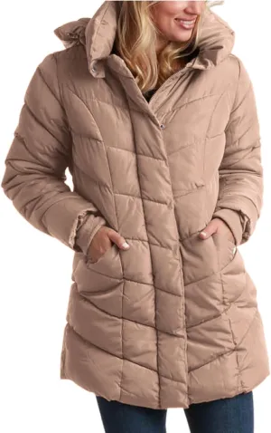 Steve Madden Women's Insulated Quilted Puffer Parka Winter Coat with Hood (S-XL)