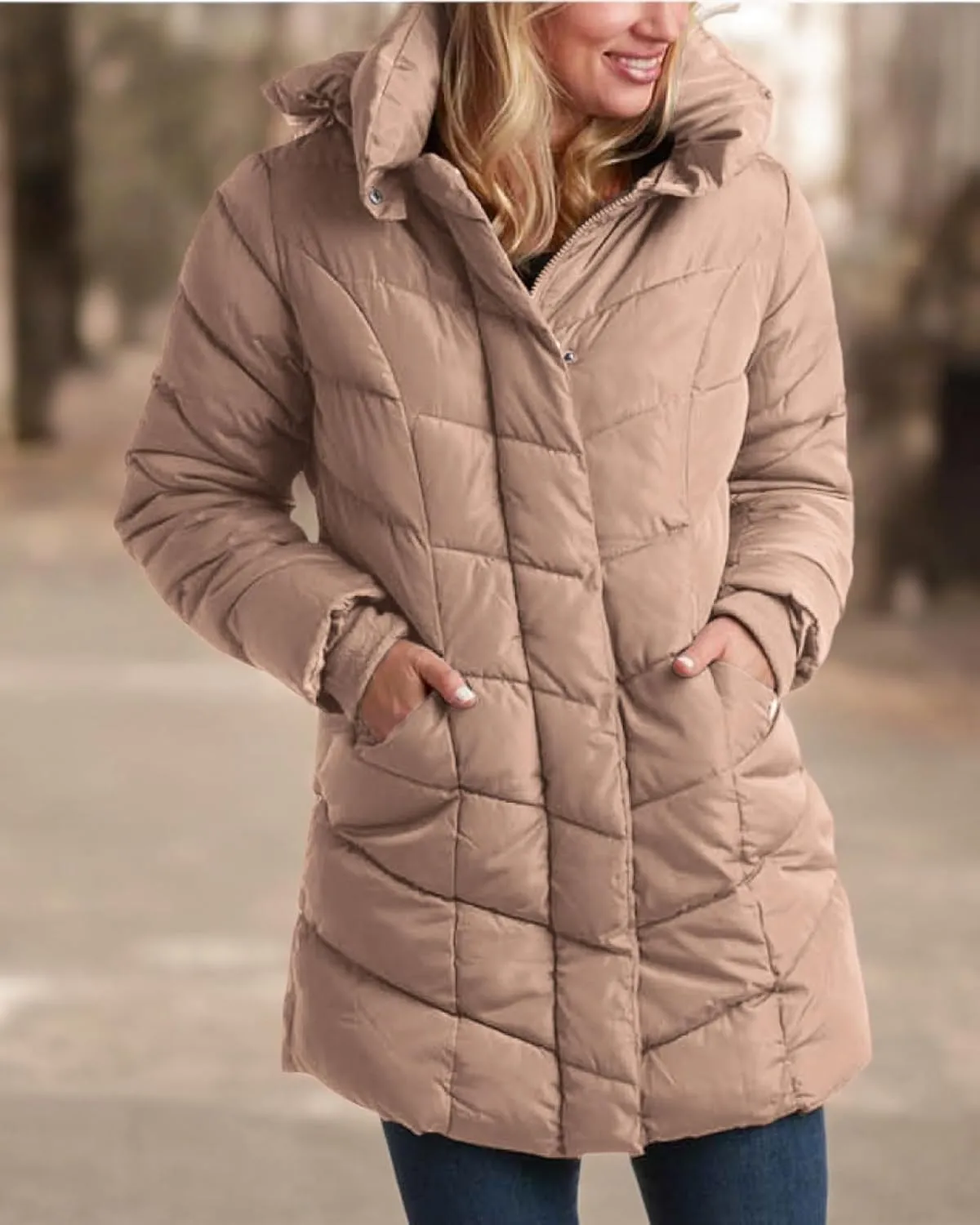 Steve Madden Women's Insulated Quilted Puffer Parka Winter Coat with Hood (S-XL)
