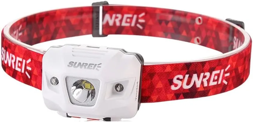 Strong Light Outdoor Headlight Long-Range LED Mini Headlight Waterproof Hiking Mountaineering Super Bright Head-Mounted Torch (Color : White)