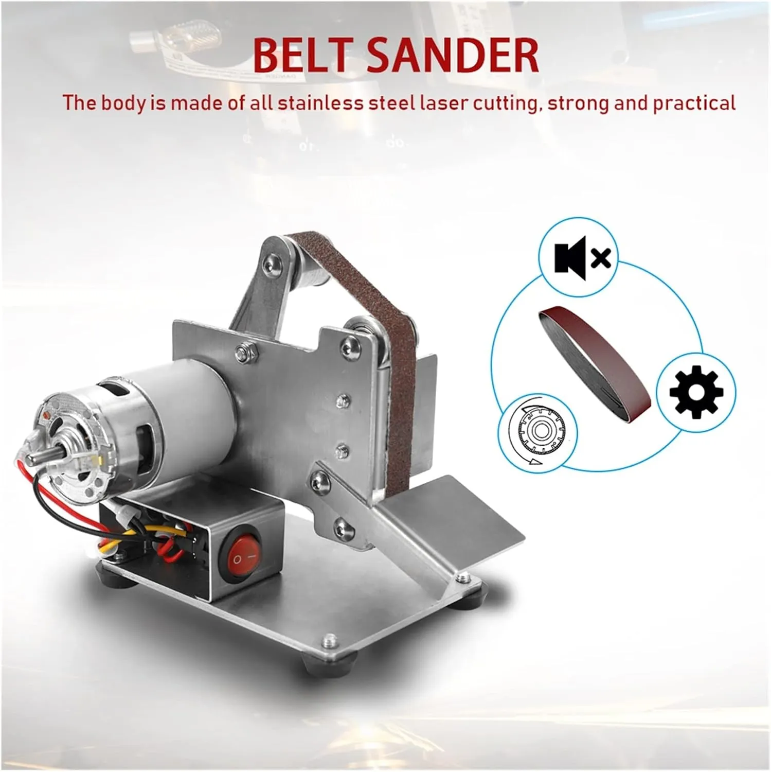 Suitable for KKMOON Multifunctional Mini Electric Belt Sander, Grinder, Professional DIY Polisher, Cutter, Knife Sharpener (Type 1)