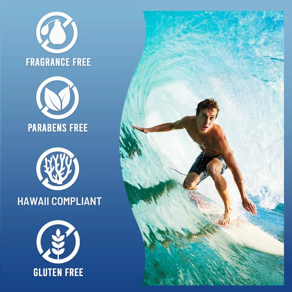 Sunscreen SPF 30 | Hawaii Compliant as Reef Safe | Octinoxate & Oxybenzone Free | Broad Spectrum UVA/UVB Protection | Water Resistant 80 Min. | Fragrance Free | 2 Fl Oz (Pack of 2))