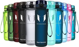 Super Sparrow Water Bottle - 12 oz/17 oz/25 oz/32 oz - BPA Free Tritan Water Bottles - One Touch Opening - Leak-proof Plastic Bottle - Kids Water Bottle for Office, Gym, Outdoor, Sports