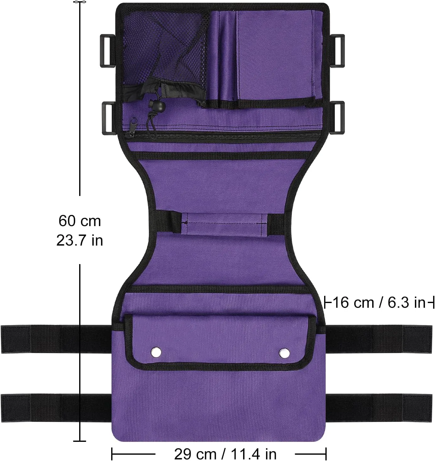 supregear Side Walker Bag, Walker Accessories Bag w/Cup Holder, Folding Walker Basket Waterproof Walker Organizer Caddy Pouch for Most Walker with Side Bar for Seniors, Elderly, Double Sided