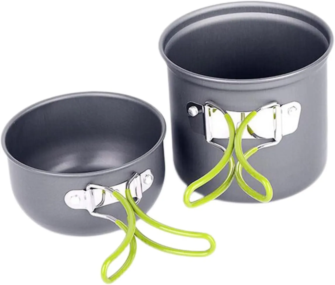 SUPVOX Camping Pans for Cooking Portable Folding Pot Set Camping Cookware Outdoor Cooking Supplies