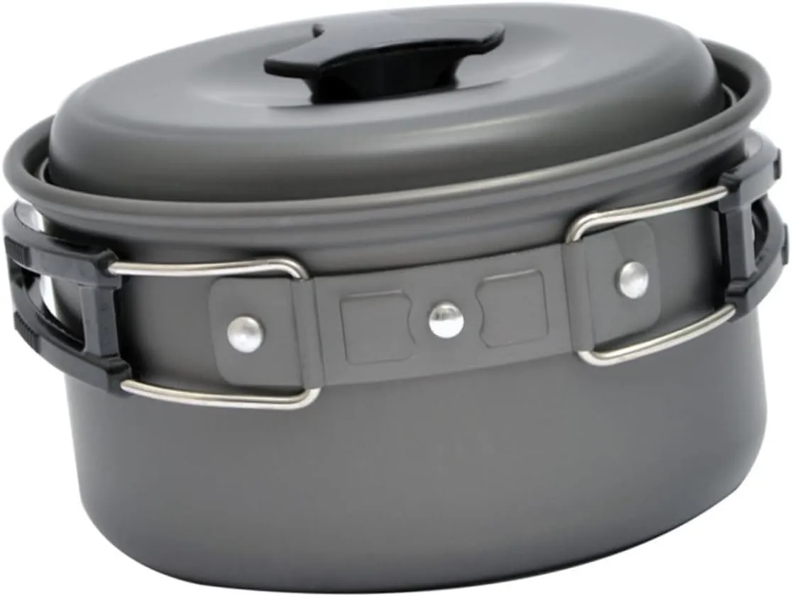 SUPVOX Lightweight Camping Nonstick Pan Foldable Pot for Cooking Supply Camping Accessories