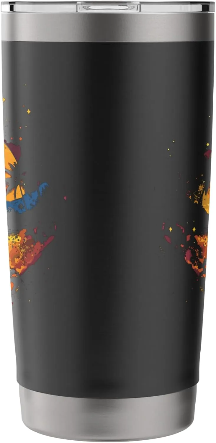 Surfboard Artwork Boardsport Surfing Trip Stainless Steel Insulated Tumbler
