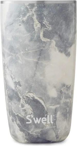 S'well Stainless Steel Insulated Containers Keeps Drinks Cold for 17 Hours and Hot for 4 - with No Condensation - BPA Free Water Bottle, 18 oz,Tumbler Blue Granite